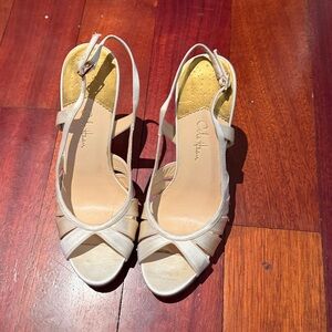Cole haan Nike air heels satin cream, so elegant! Worn once